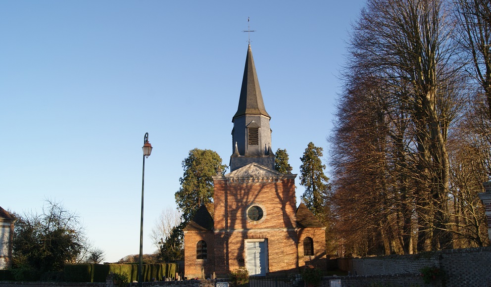 Séquoias géants derrière l'église de Bois Normand près Lyre